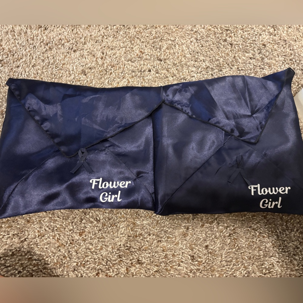 2 Flower Girl Gold Satin Robes